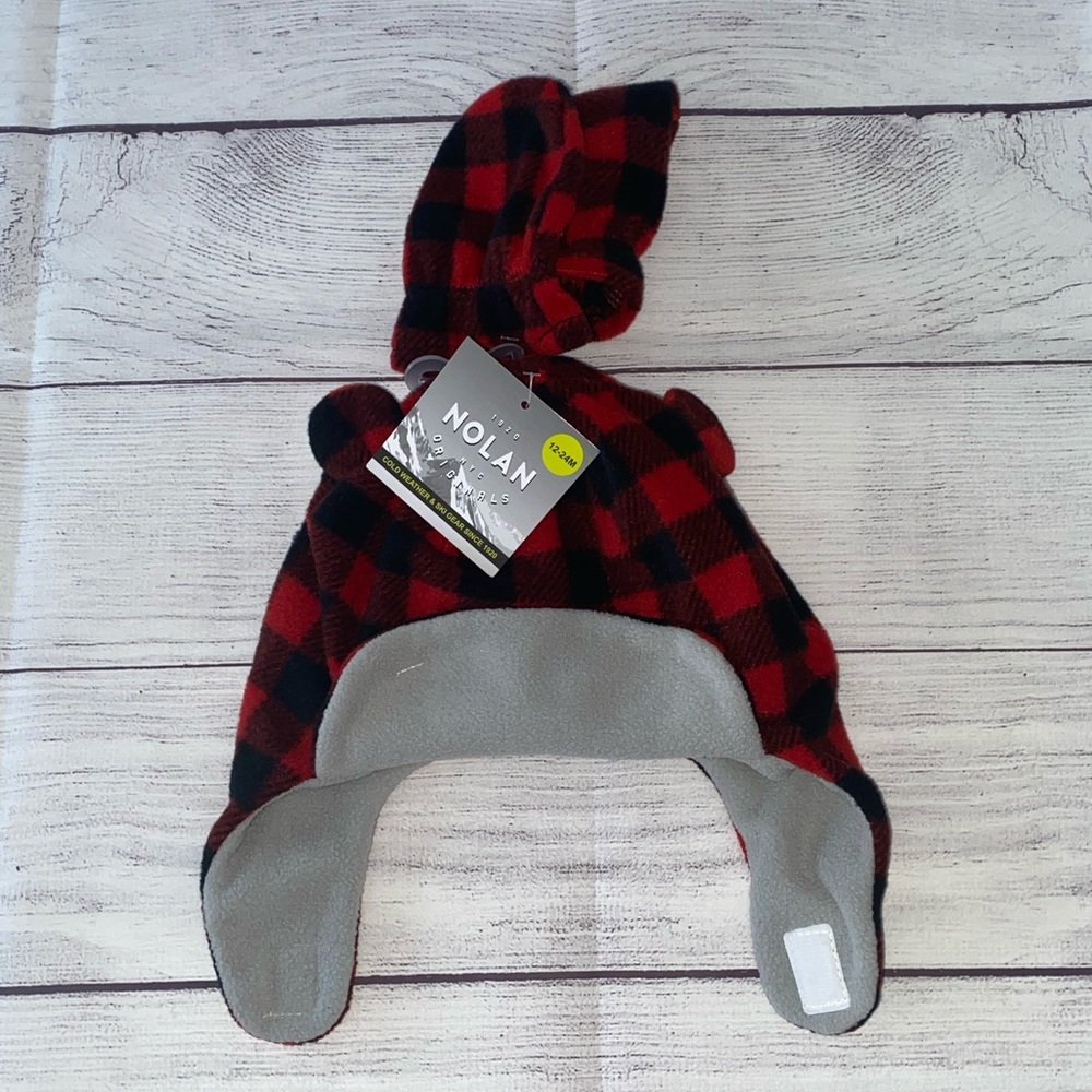 NEW! Red Buffalo Plaid Winter Hat and Mittens